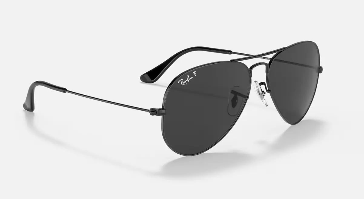 Ray Ban Aviator Total Black RB3025 002/58 58 14 3P (polarized)