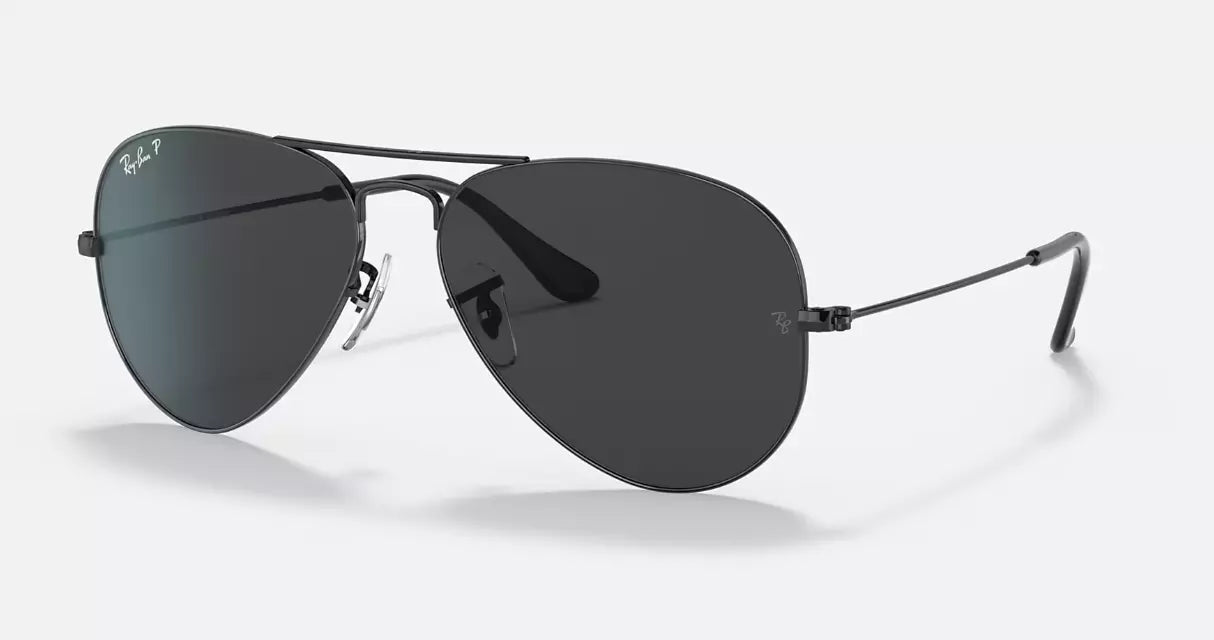 Ray Ban Aviator Total Black RB3025 002/58 58 14 3P (polarized)