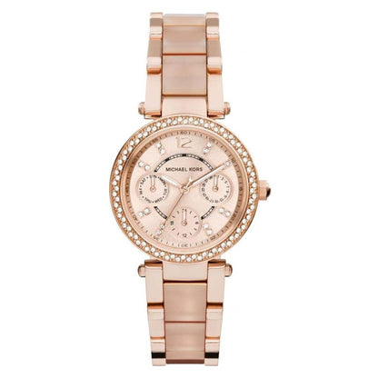 Michael Kors Ladies Rose Gold Mini Parker MK6110