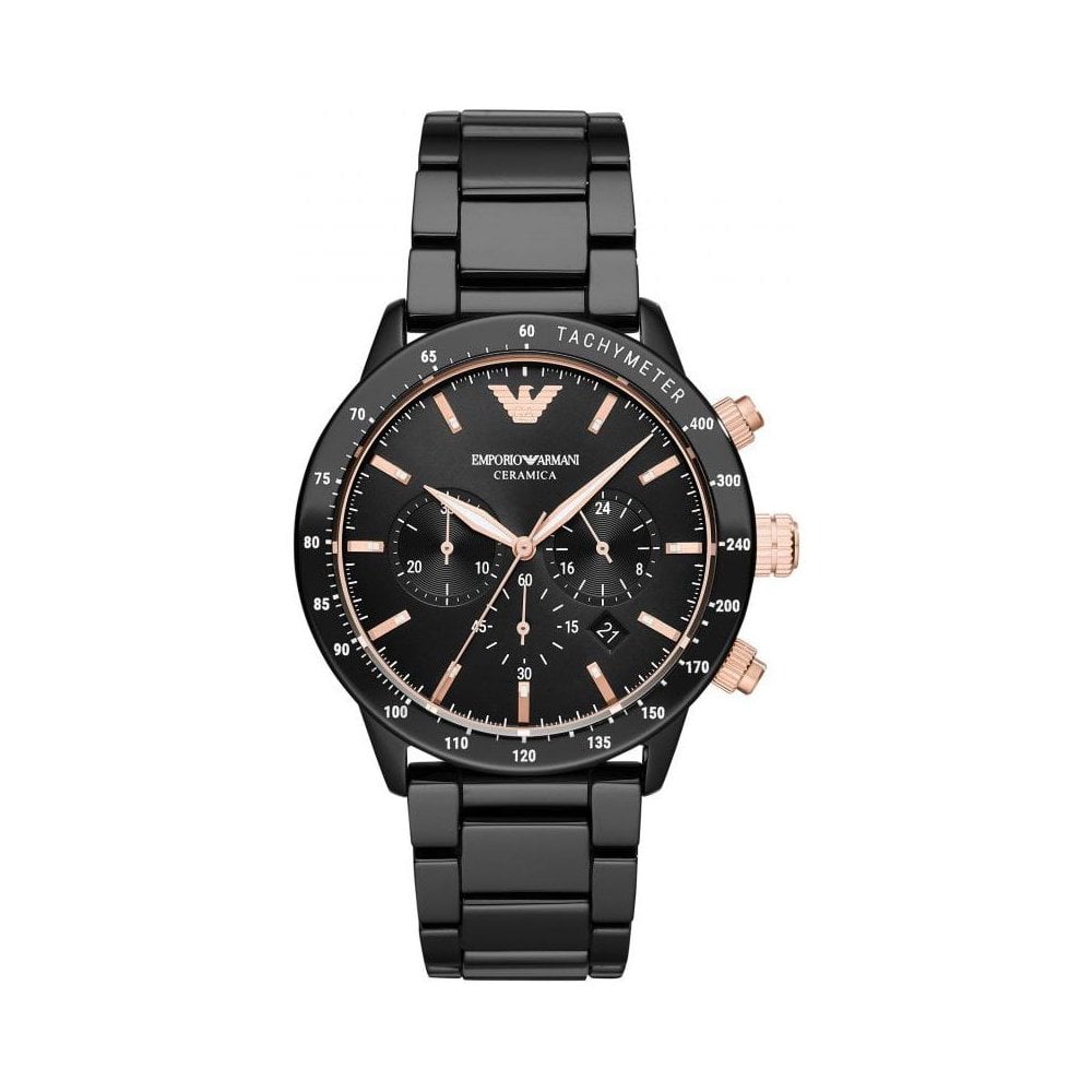 Emporio Armani Mens Mario Ceramica Watch AR70002