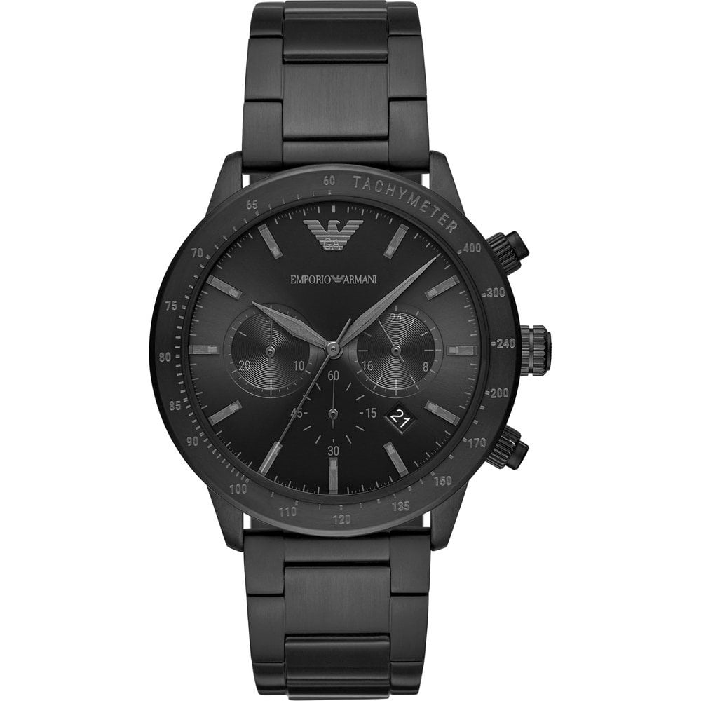 Emporio Armani Mens Black Mario Watch AR11242