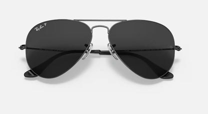 Ray Ban Aviator Total Black RB3025 002/58 58 14 3P (polarized)