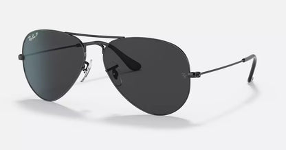 Ray Ban Aviator Total Black RB3025 002/58 58 14 3P (polarized)
